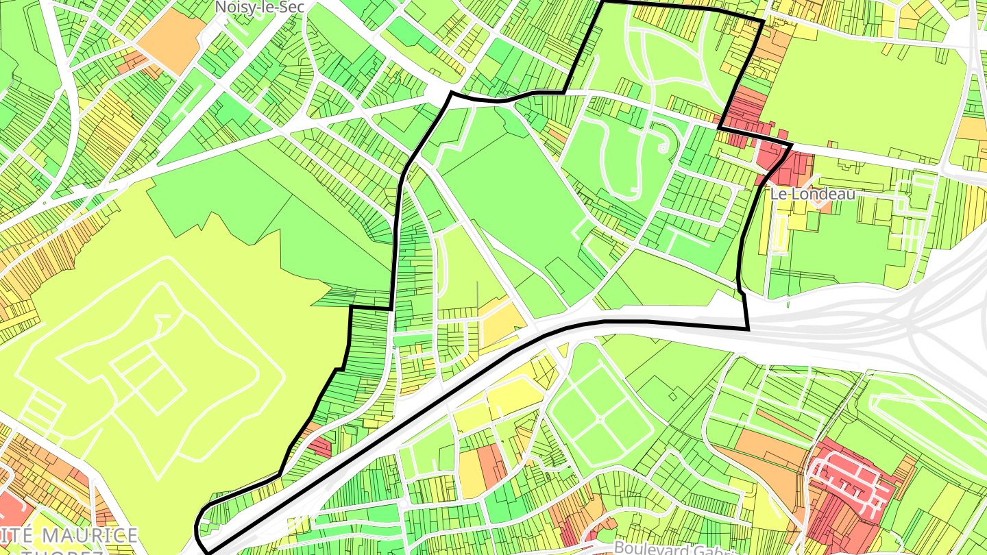 Carte des prix de l'immobilier Quartier de Noisy-le-Sec I