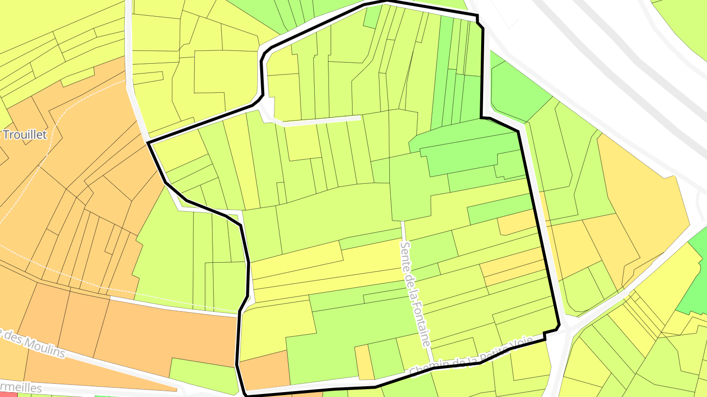 Carte des prix de l'immobilier Quartier de Sannois I