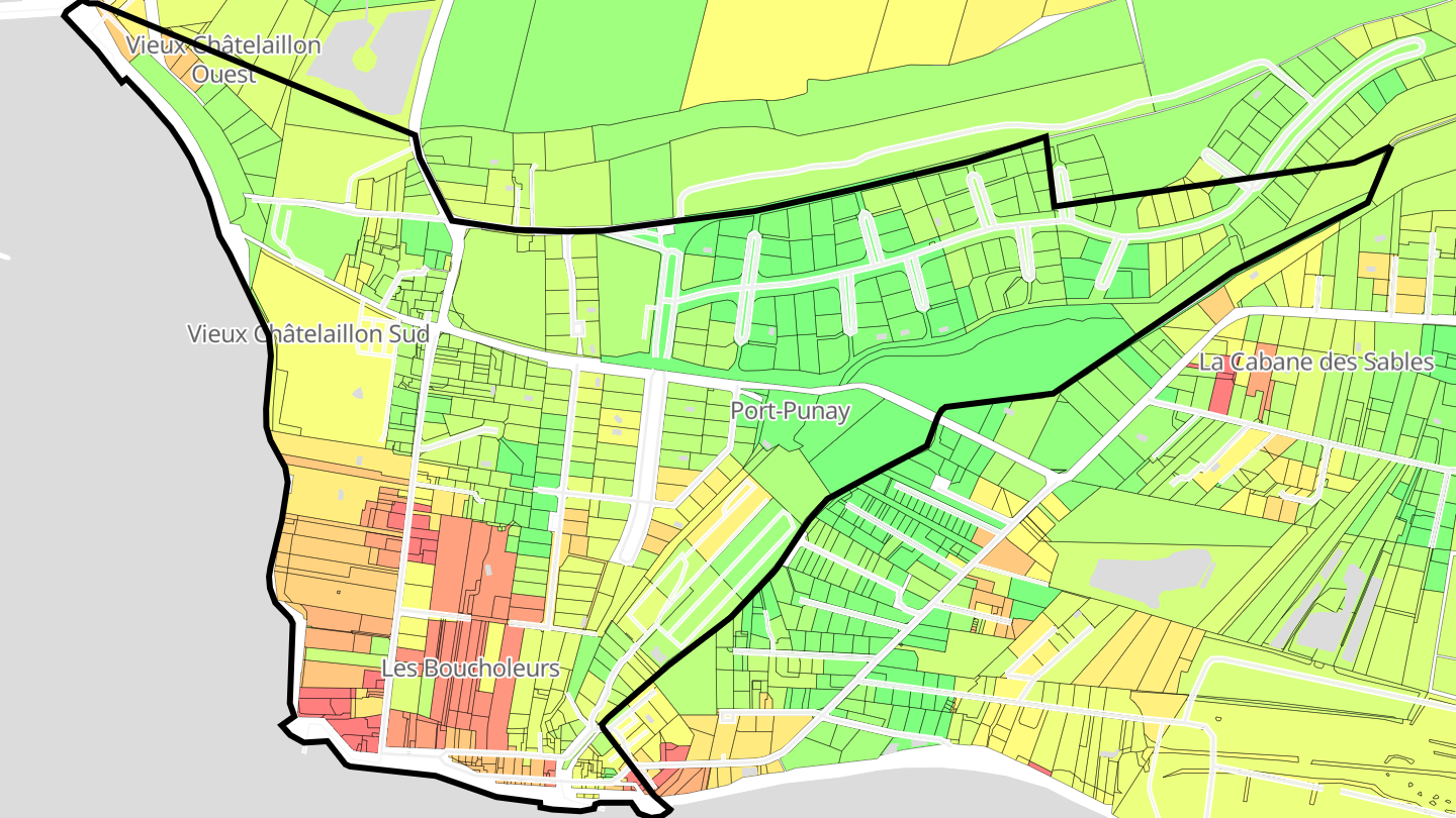 Carte des prix de l'immobilier Quartier des Bouchôleurs