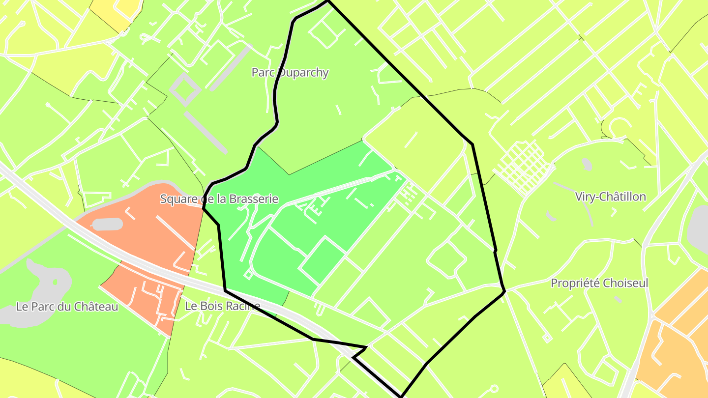 Carte des prix de l'immobilier Quartier des Coteaux de l'Orge