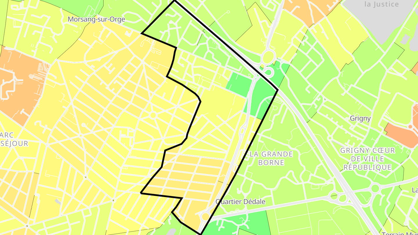 Carte des prix de l'immobilier Quartier du Plateau