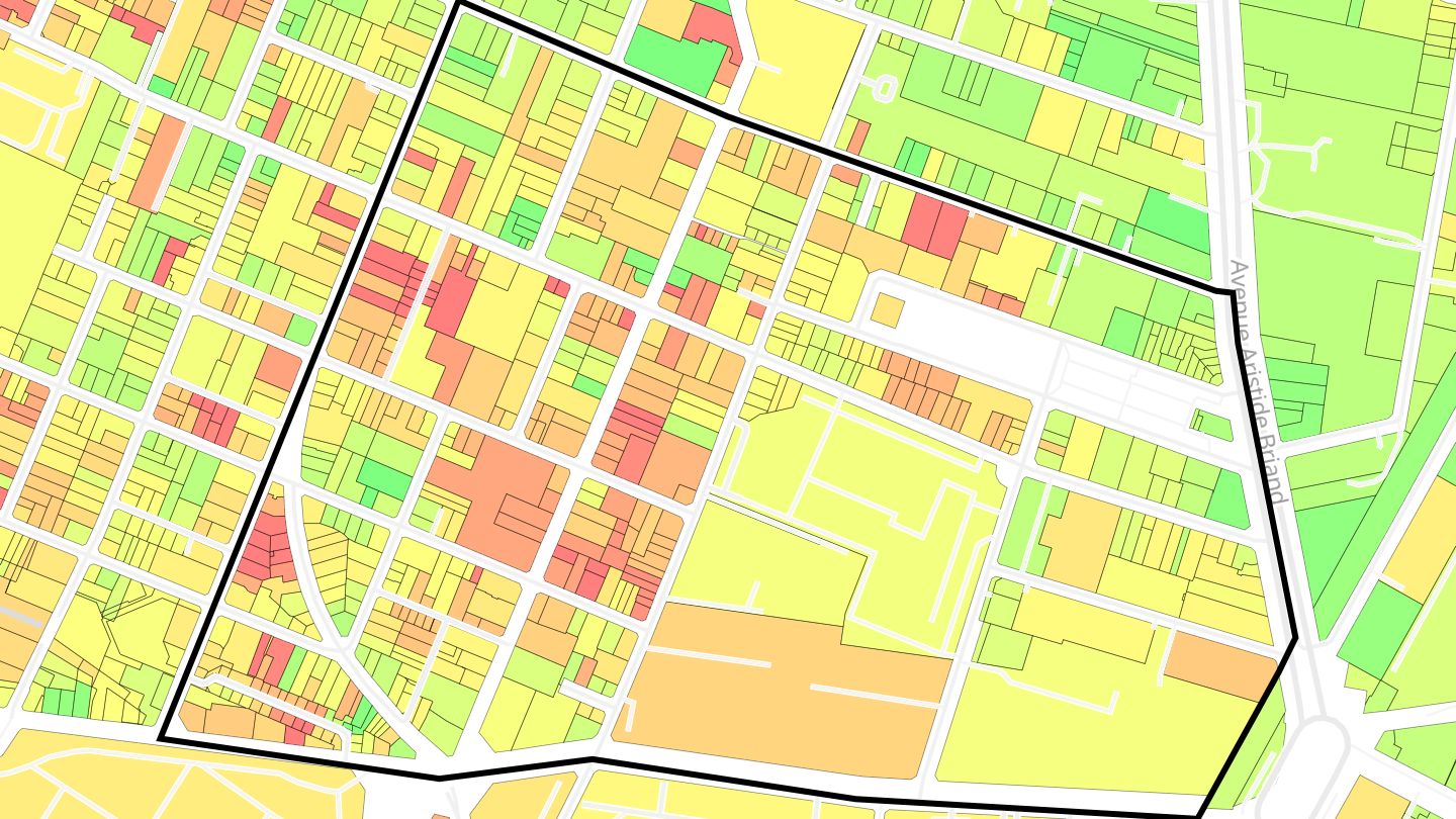 Carte des prix de l'immobilier Quartier Ferry-Buffalo