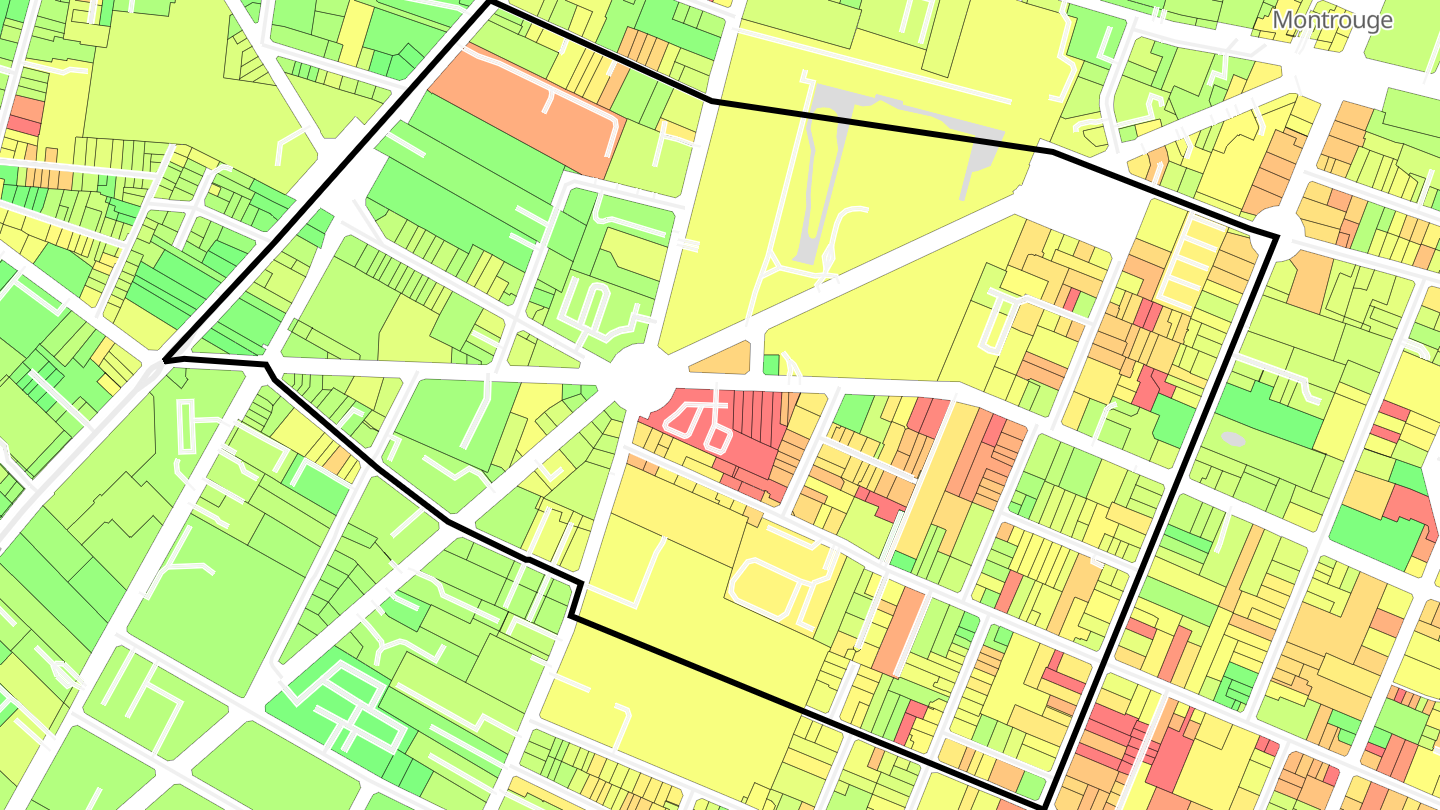 Carte des prix de l'immobilier Quartier Jean Jaurès