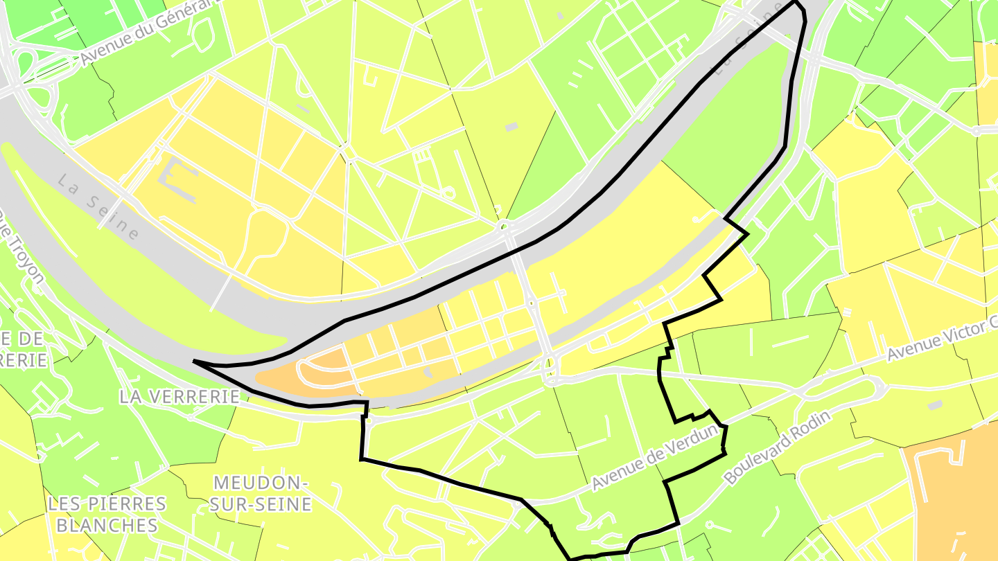Carte des prix de l'immobilier Quartier La Ferme / Les Îles / Les Chartreux