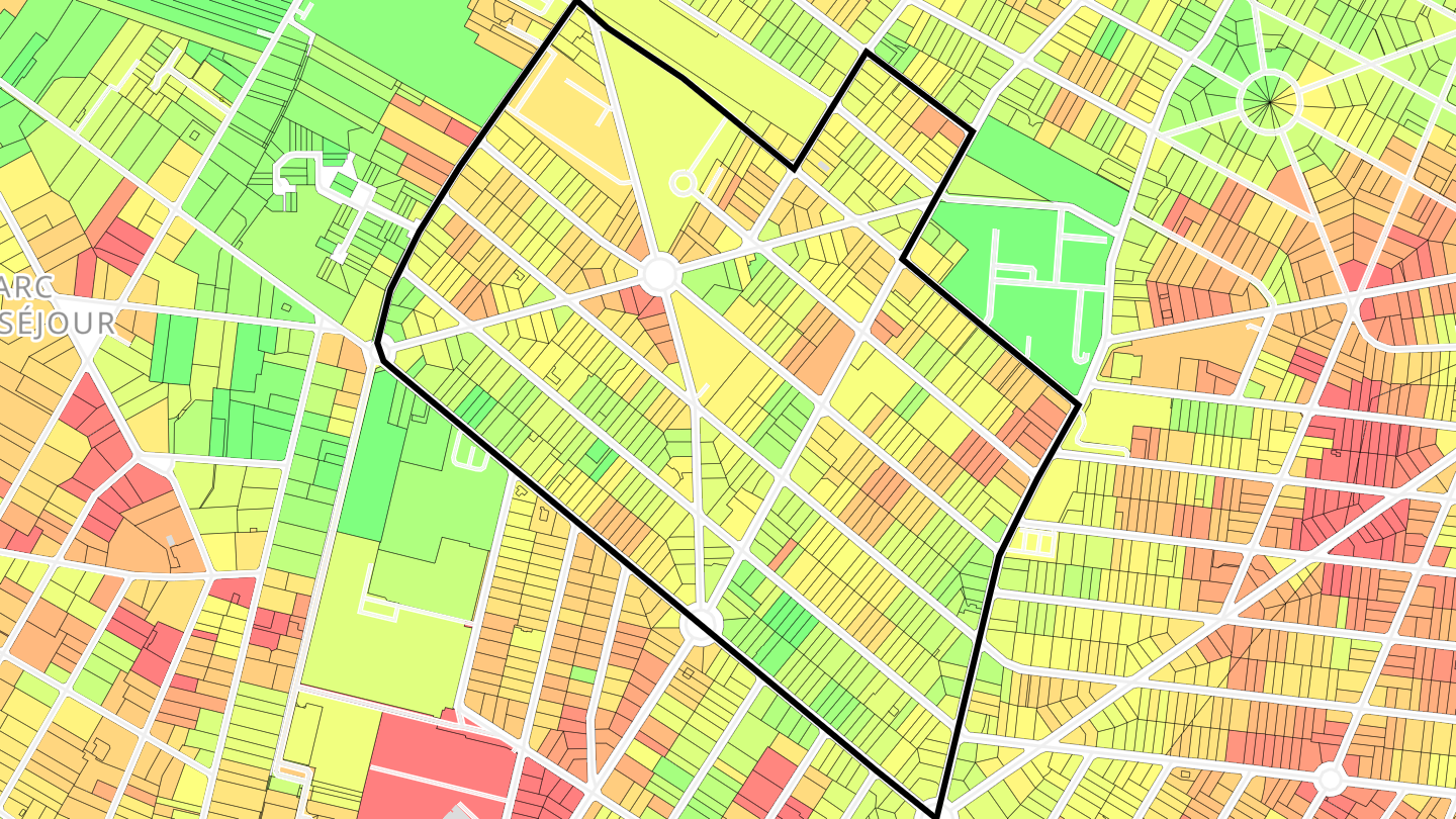Carte des prix de l'immobilier Quartier Langevin