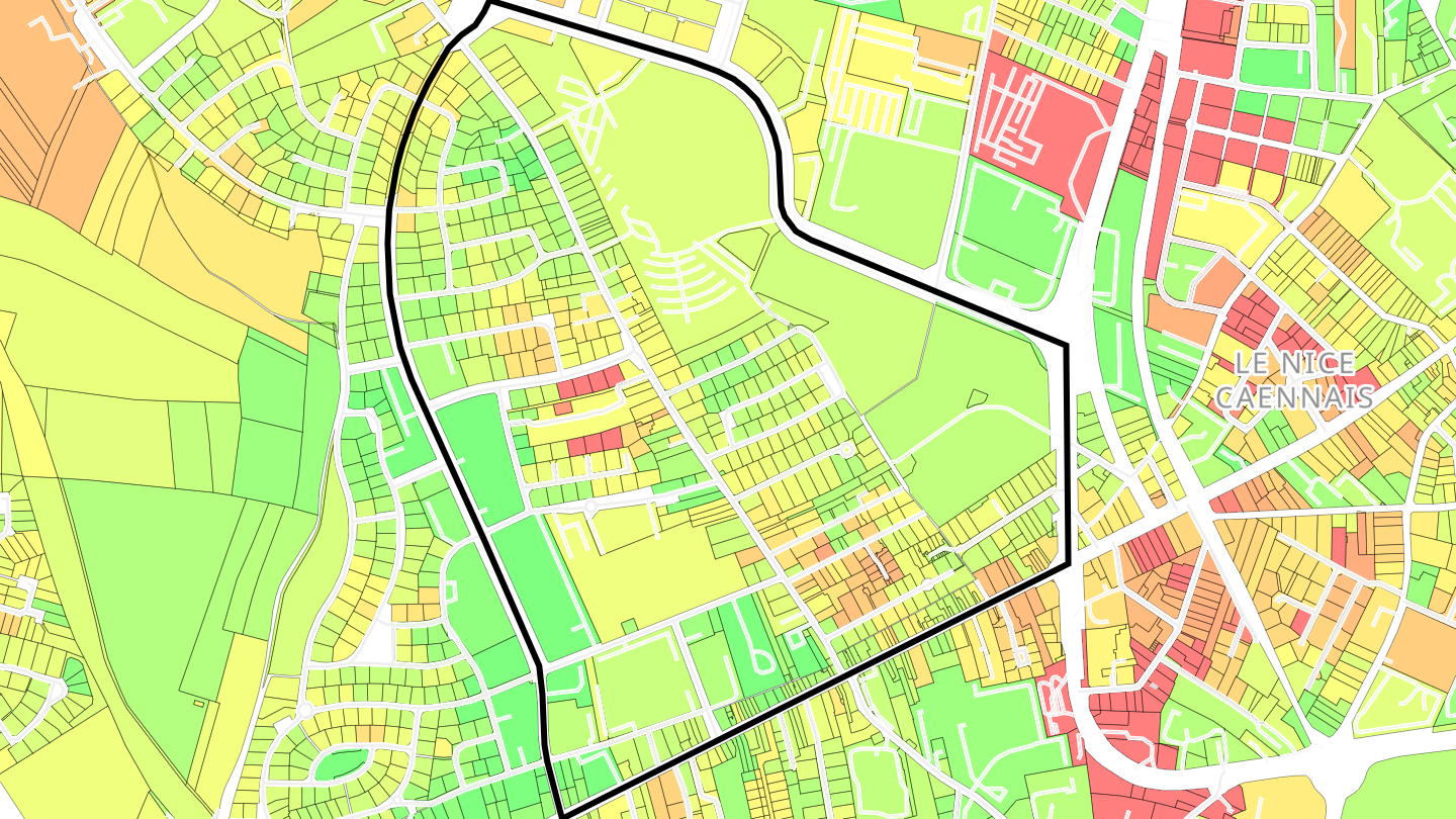 Carte des prix de l'immobilier Quartier Malherbe