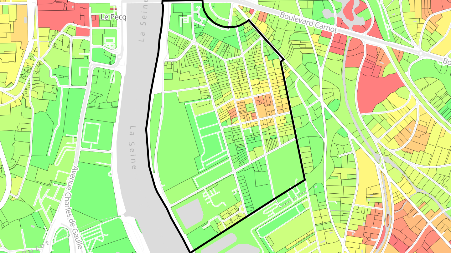 Carte des prix de l'immobilier Quartier Mexique