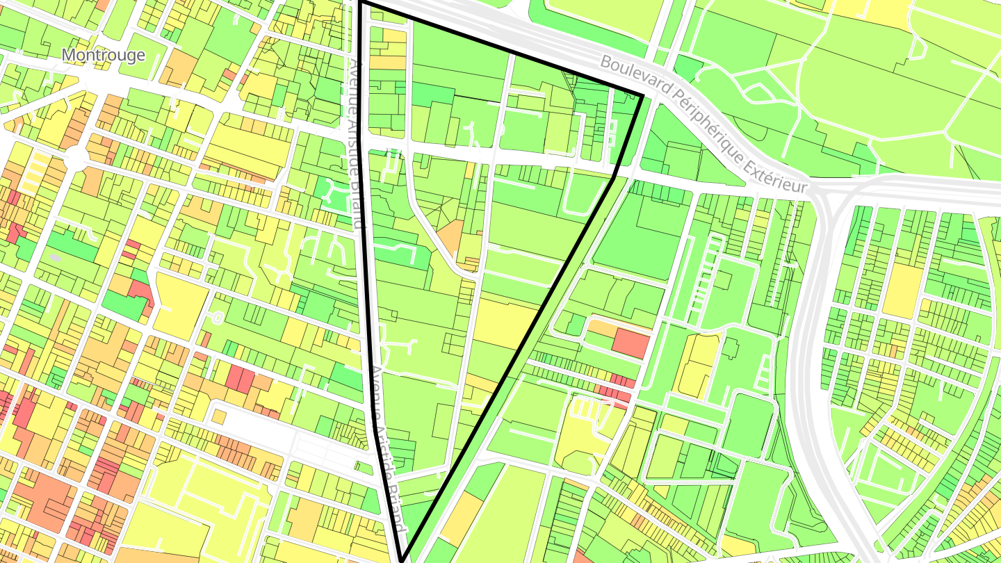 Carte des prix de l'immobilier Quartier Montrouge Est