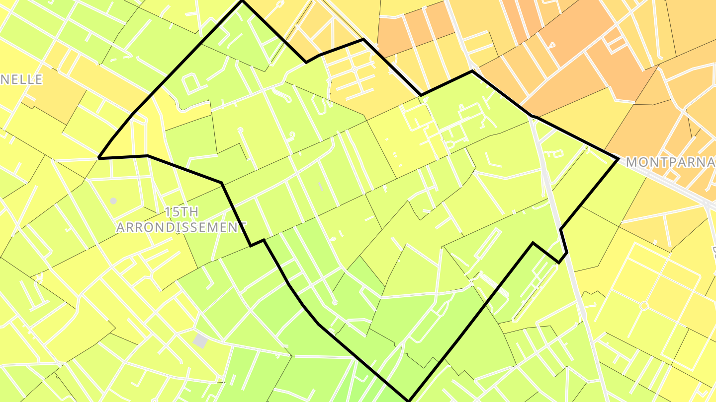 Carte des prix de l'immobilier Quartier Necker