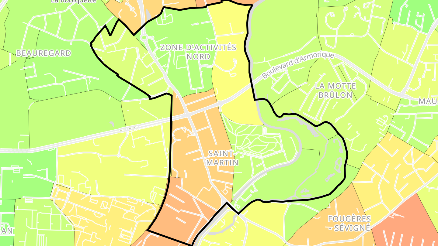 Carte des prix de l'immobilier Nord - Saint-Martin