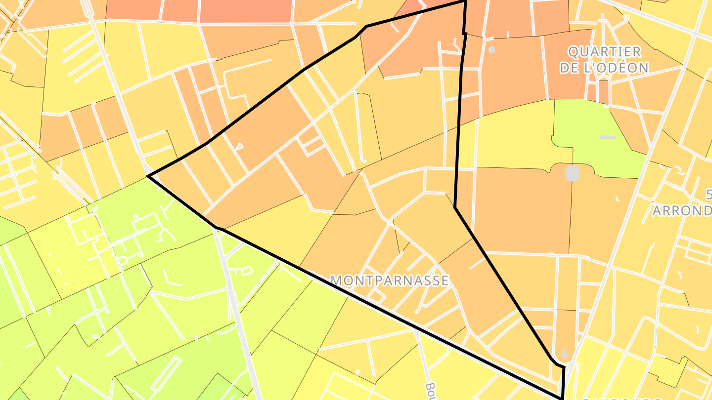 Carte des prix de l'immobilier Quartier Notre-Dame-des-Champs