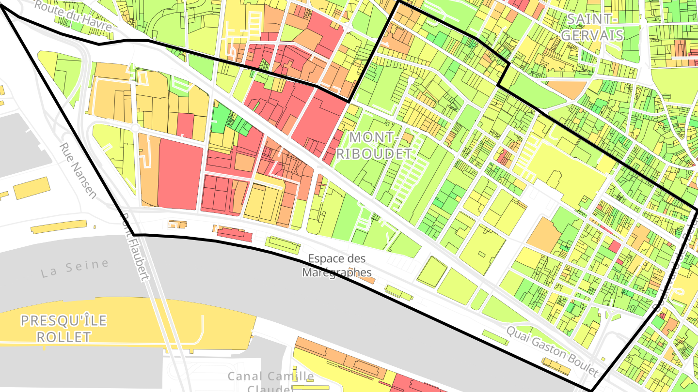 Carte des prix de l'immobilier Quartier Pasteur