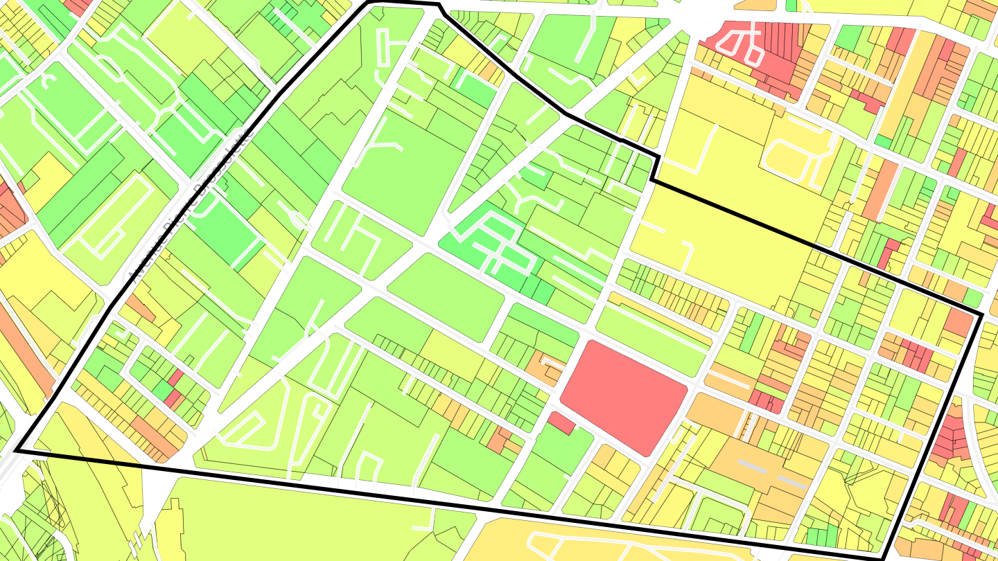 Carte des prix de l'immobilier Quartier Plein Sud