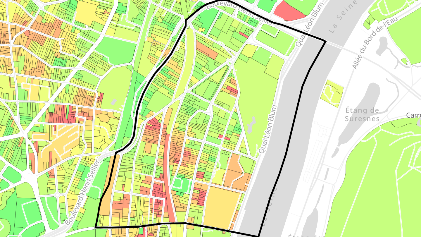Carte des prix de l'immobilier Quartier République