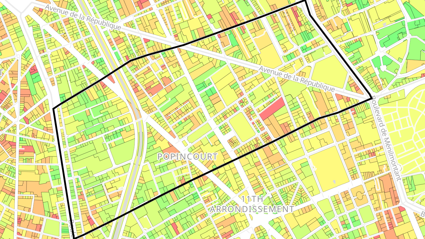 Carte des prix de l'immobilier Quartier Saint-Ambroise