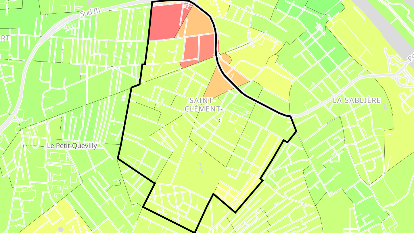 Carte des prix de l'immobilier Quartier Saint-Clément / Jardin des Plantes