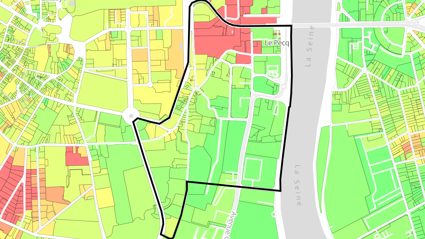 Carte des prix de l'immobilier Quartier Saint-Wandrille