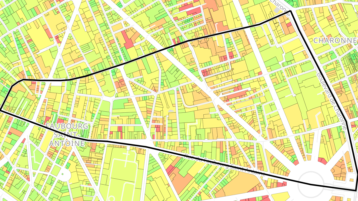 Carte des prix de l'immobilier Quartier Sainte-Marguerite