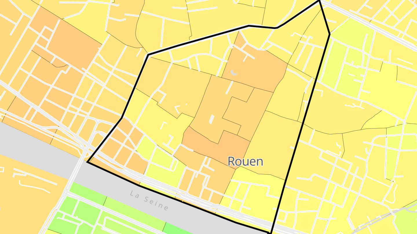 Carte des prix de l'immobilier Quartier Vieux-Marché Cathédrale