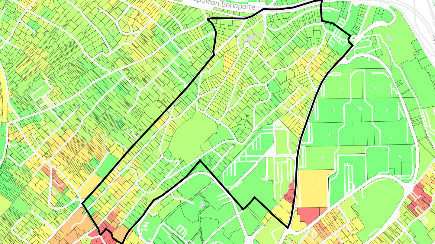 Carte des prix de l'immobilier Quartier Vignes-Benettes Grandchamp
