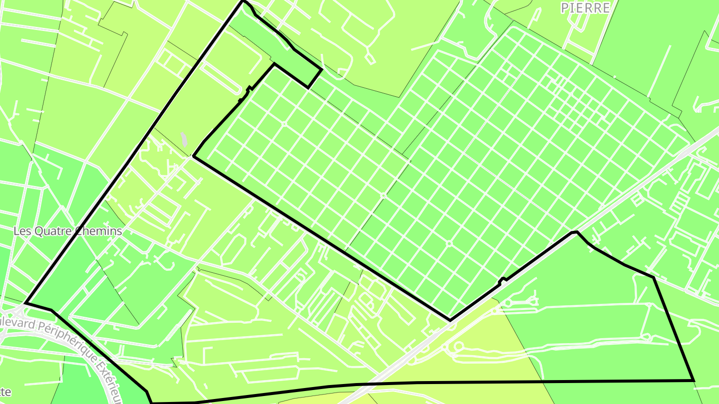 Carte des prix de l'immobilier Quatre Chemins