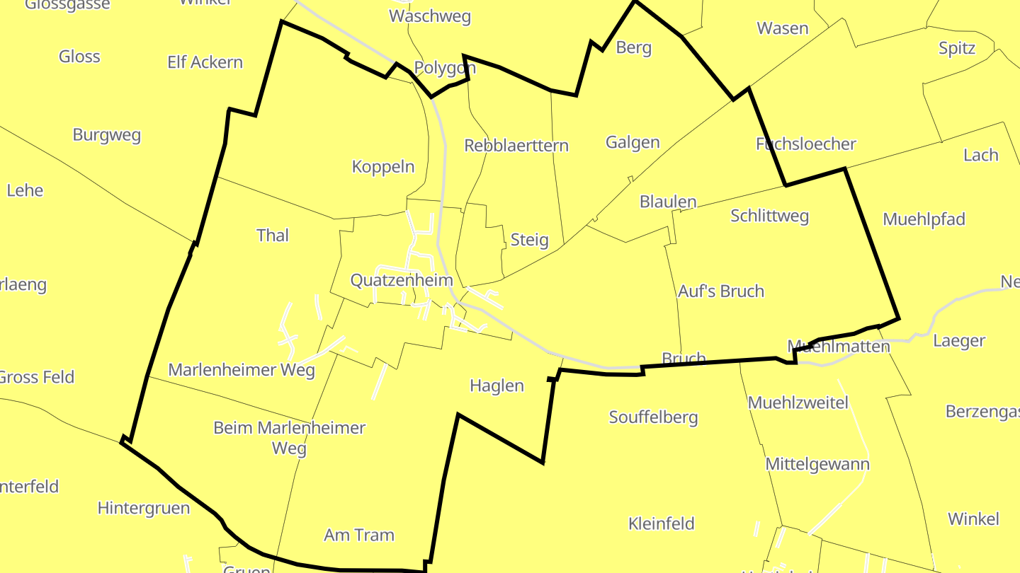 Carte des prix de l'immobilier Quatzenheim