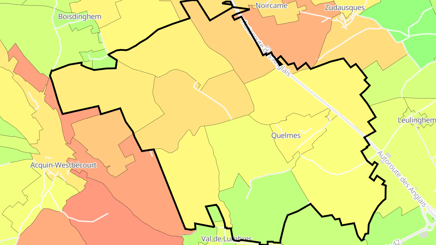 Carte des prix de l'immobilier Quelmes