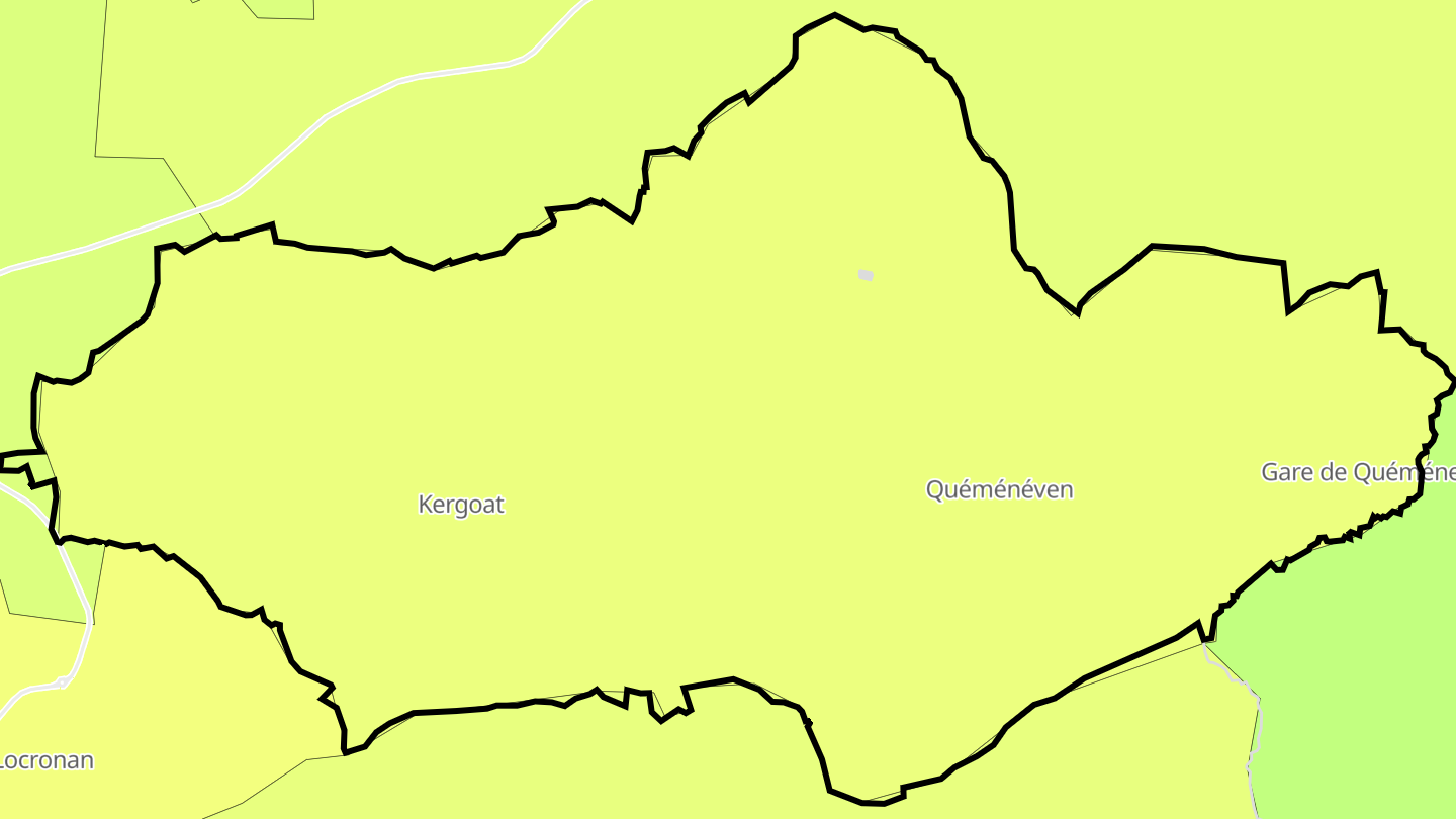 Carte des prix de l'immobilier Quéménéven