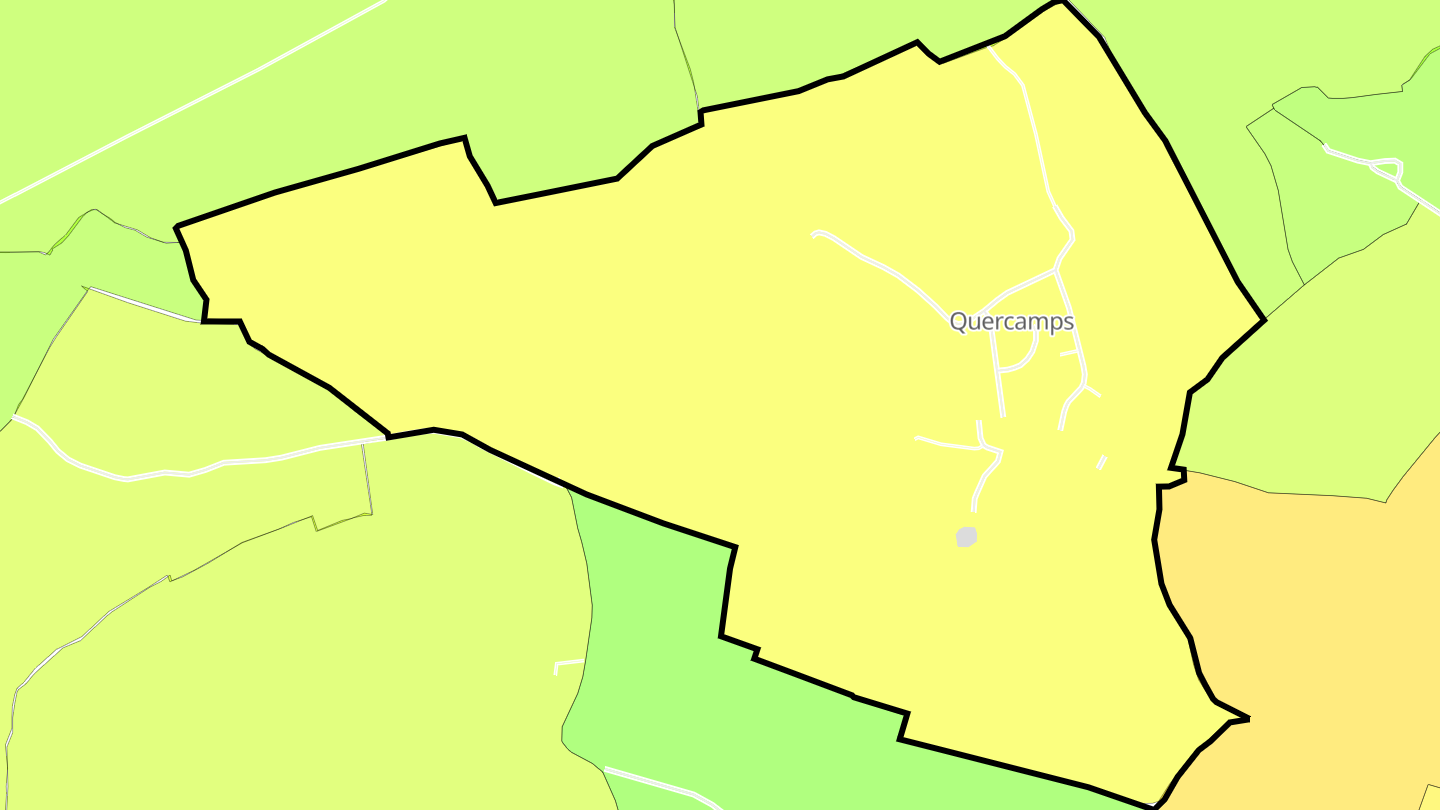Carte des prix de l'immobilier Quercamps