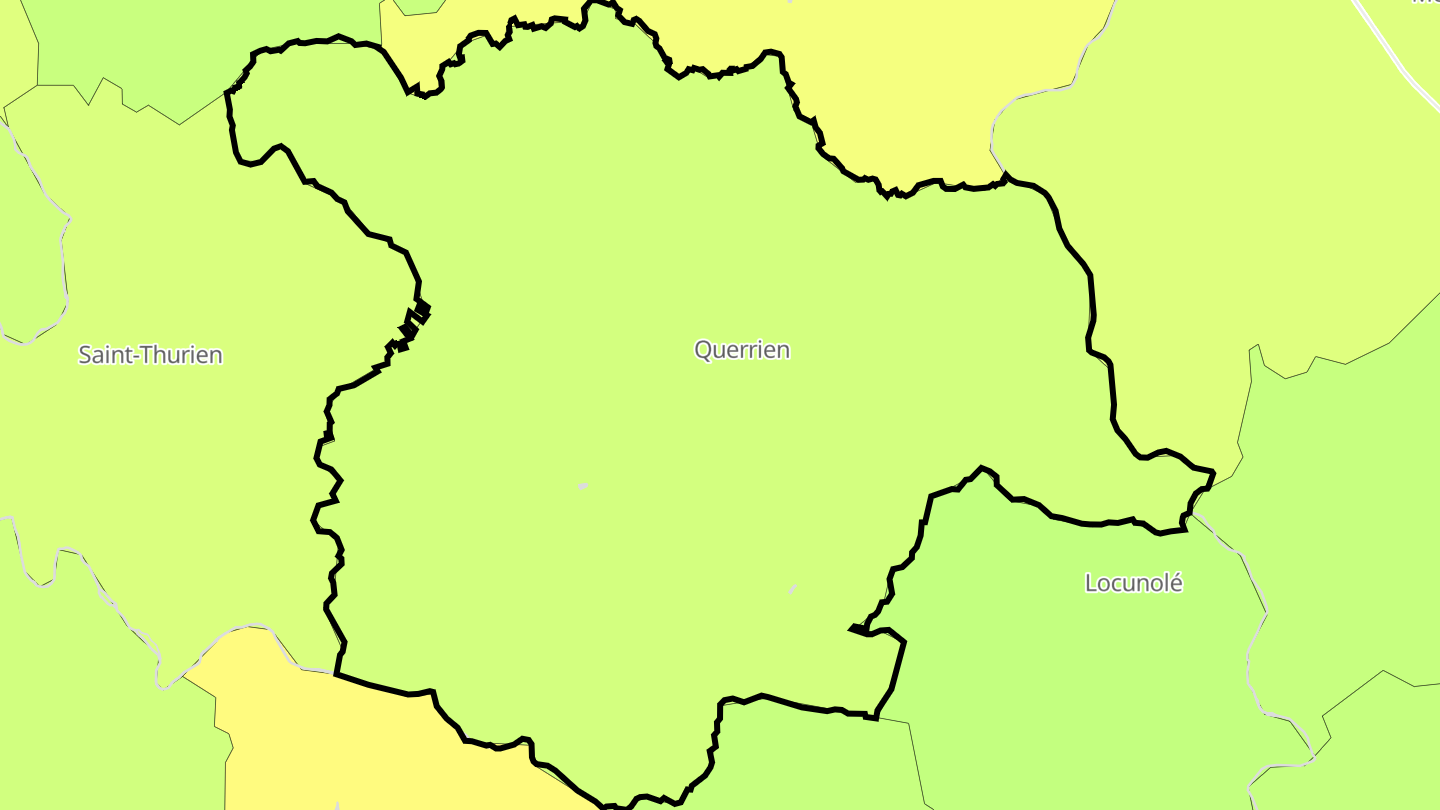 Carte des prix de l'immobilier Querrien