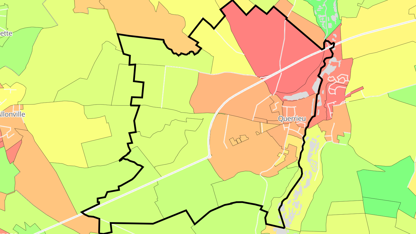 Carte des prix de l'immobilier Querrieu