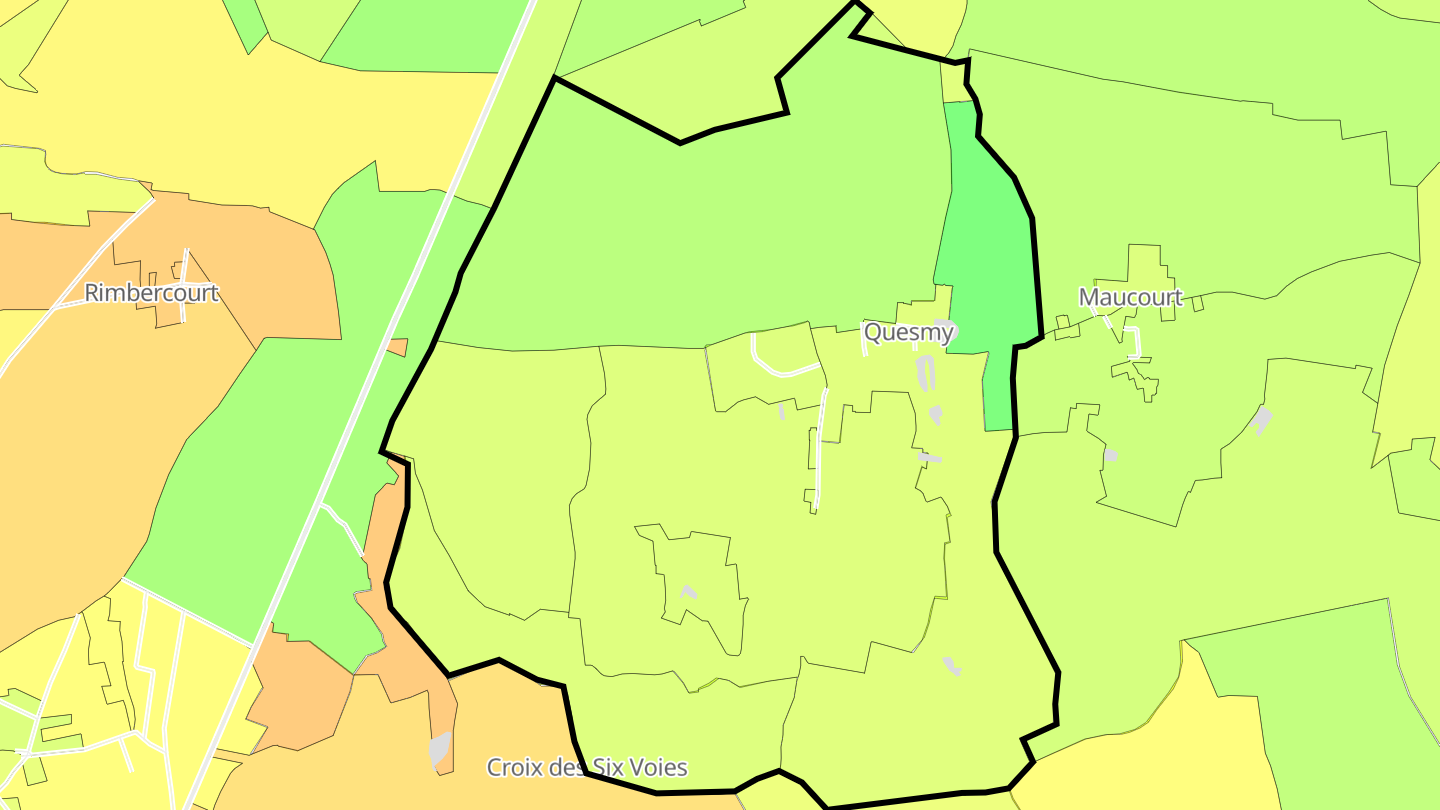 Carte des prix de l'immobilier Quesmy
