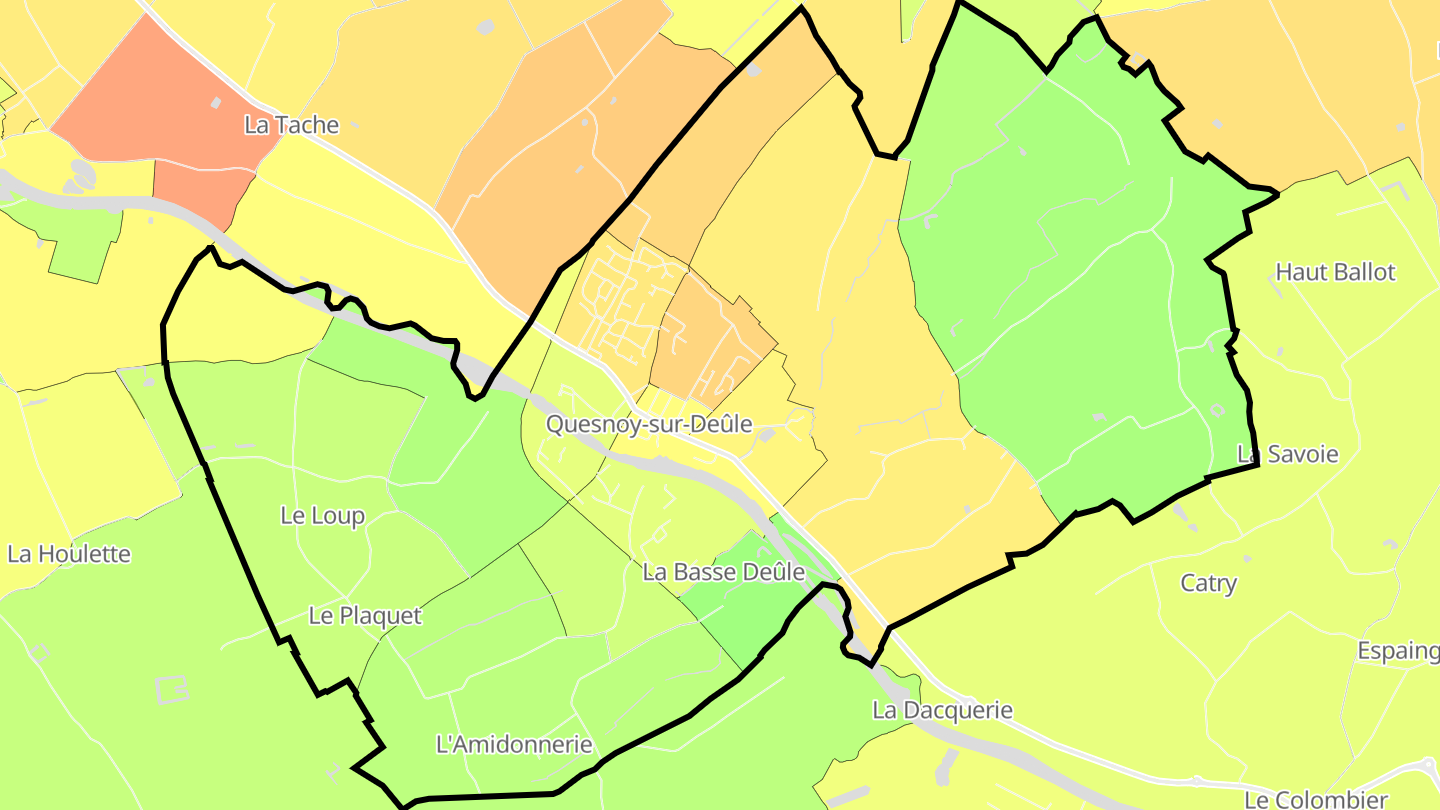 Carte des prix de l'immobilier Quesnoy-sur-Deûle