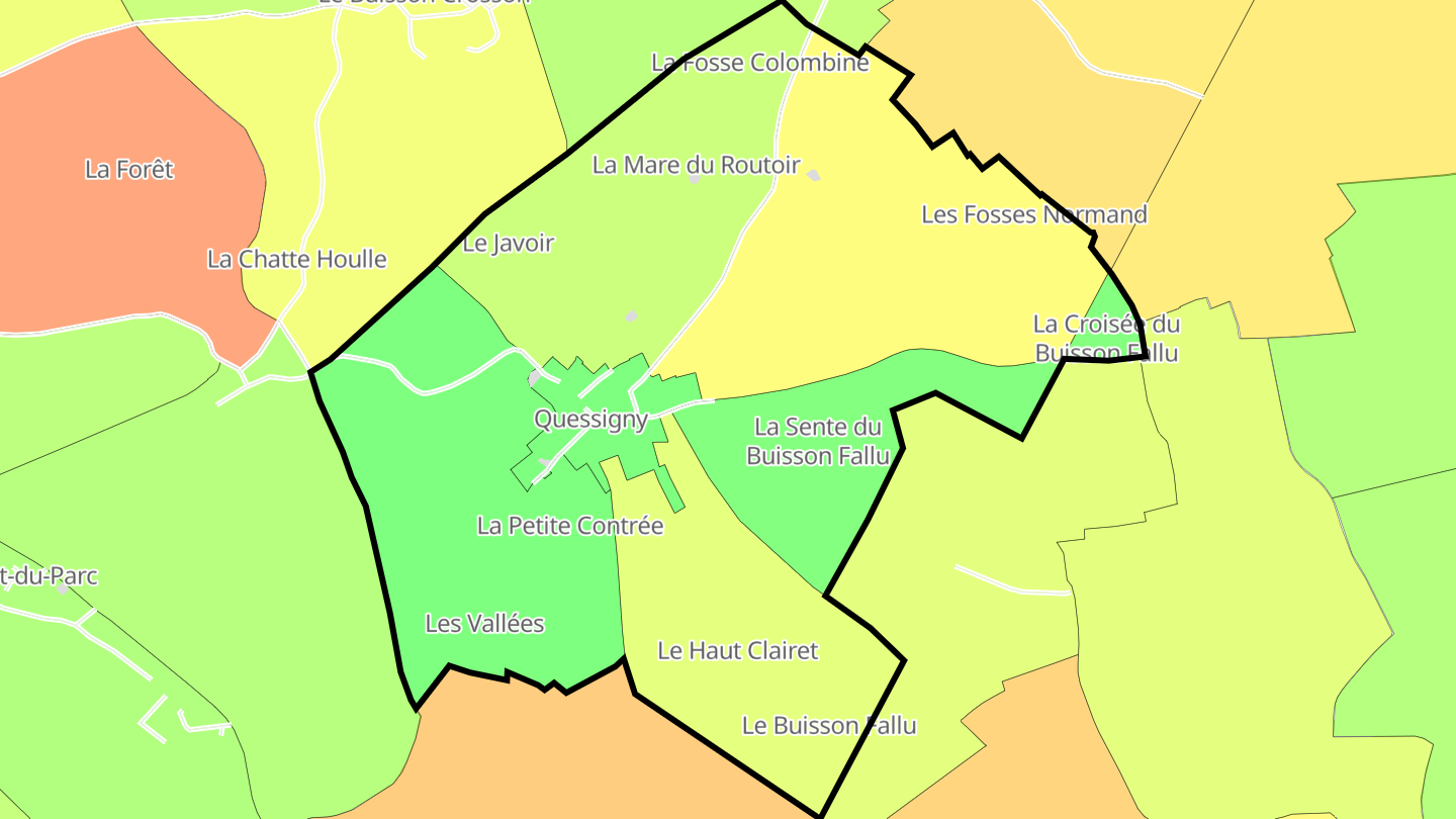 Carte des prix de l'immobilier Quessigny