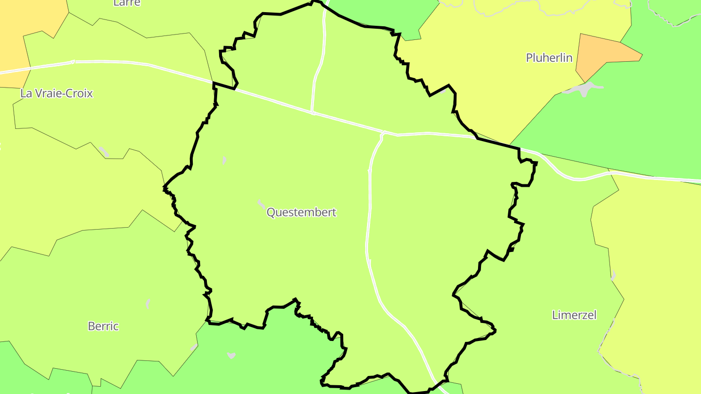 Carte des prix de l'immobilier Questembert