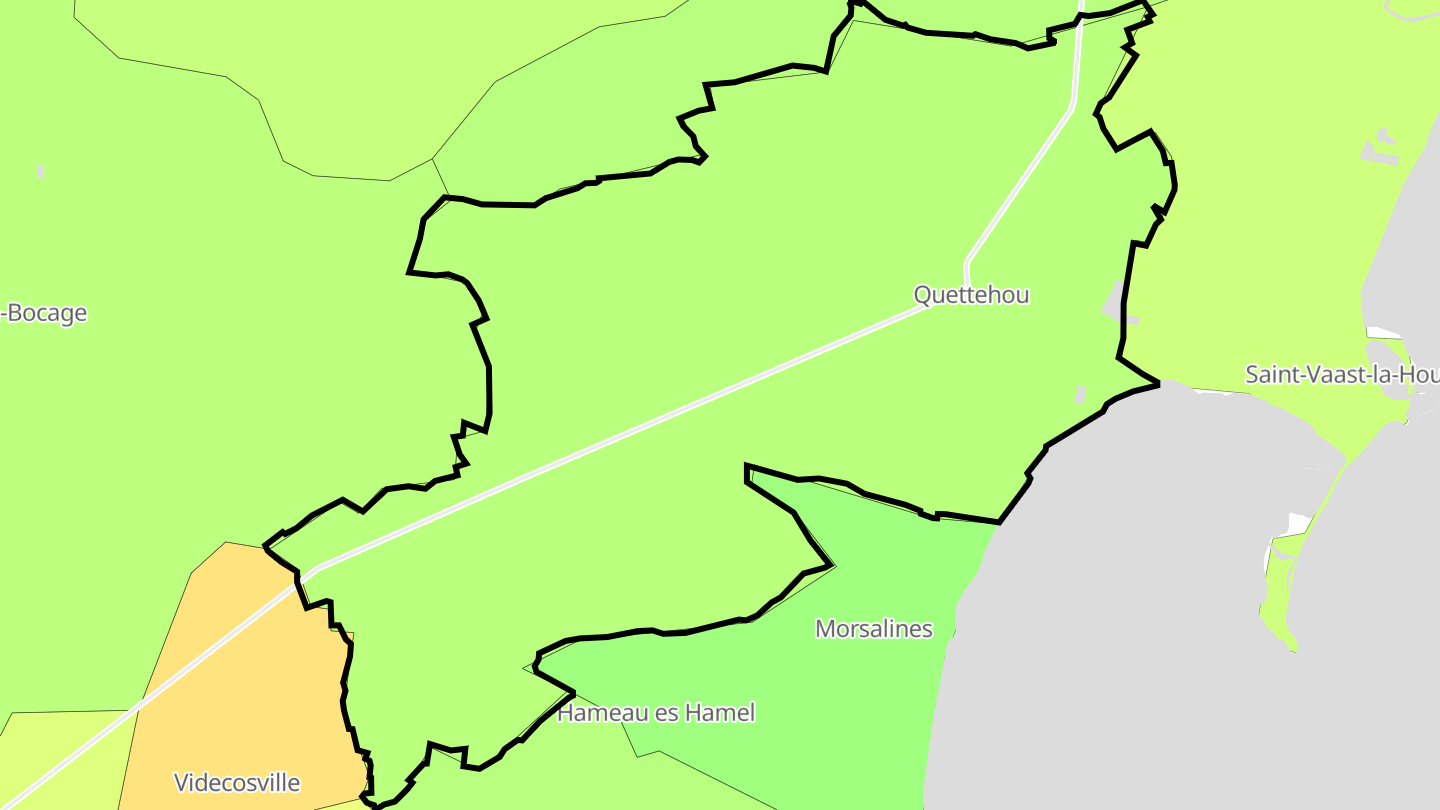 Carte des prix de l'immobilier Quettehou
