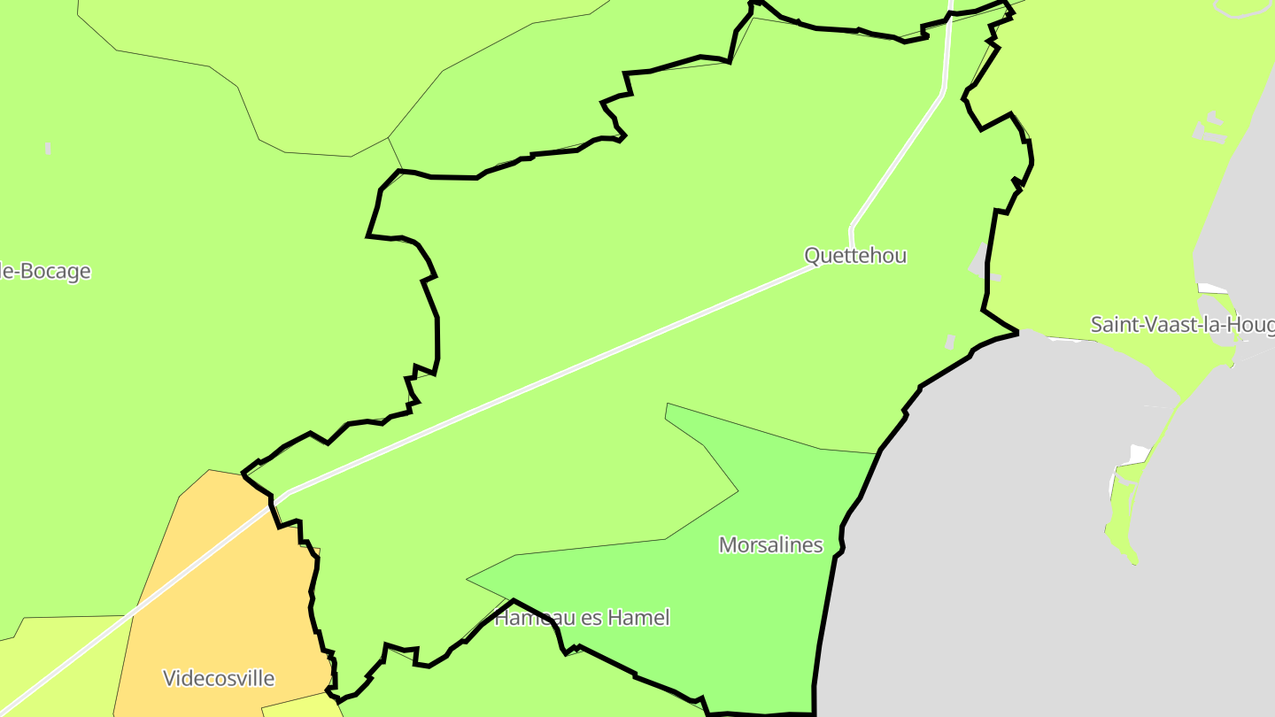 Carte des prix de l'immobilier Quettehou
