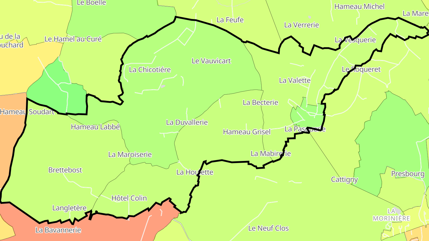 Carte des prix de l'immobilier Quettetot