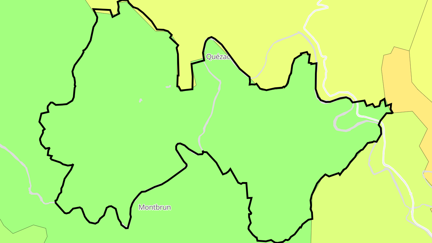 Carte des prix de l'immobilier Quézac