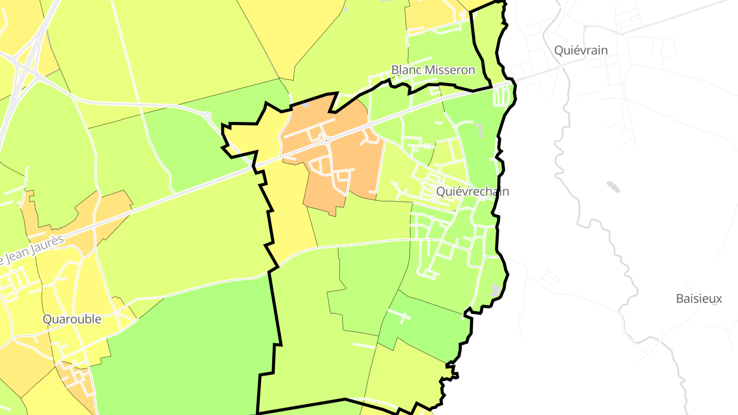 Carte des prix de l'immobilier Quiévrechain
