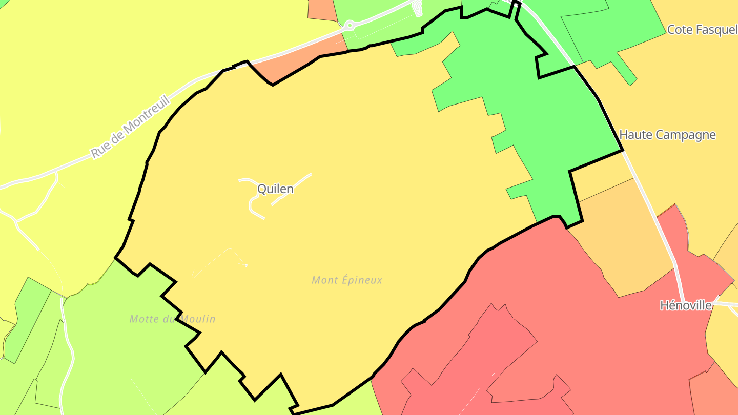 Carte des prix de l'immobilier Quilen