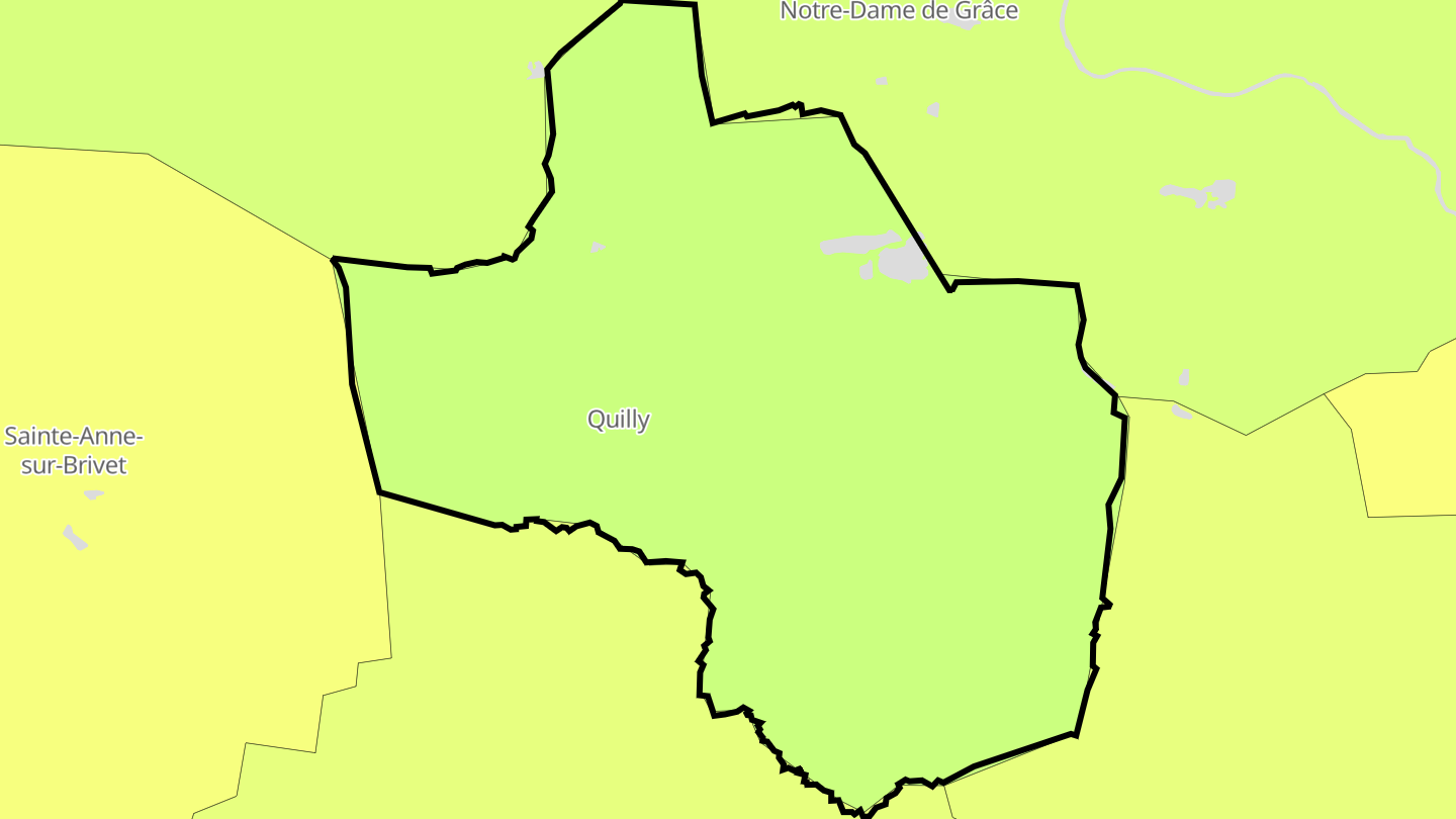 Carte des prix de l'immobilier Quilly