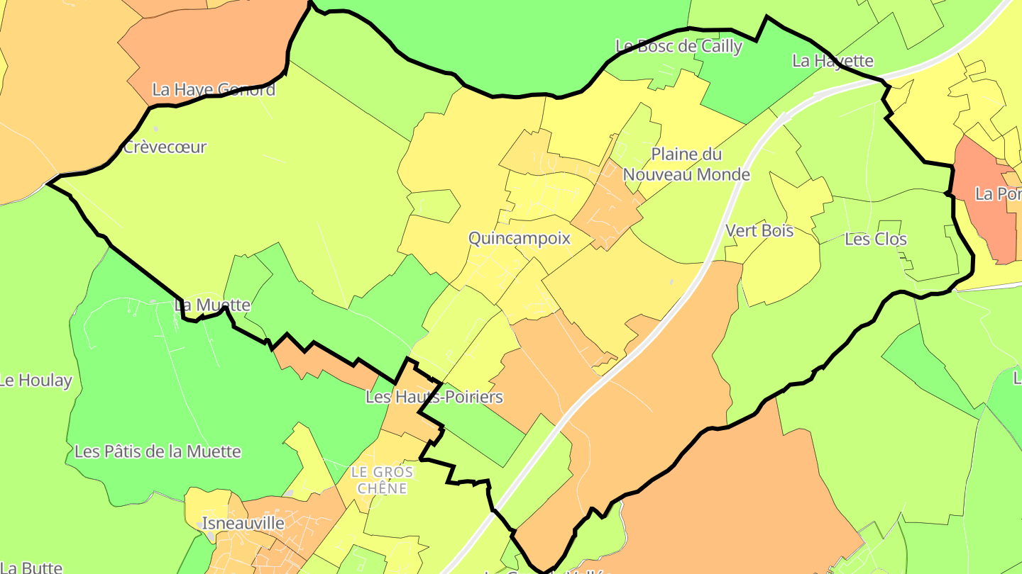 Carte des prix de l'immobilier Quincampoix