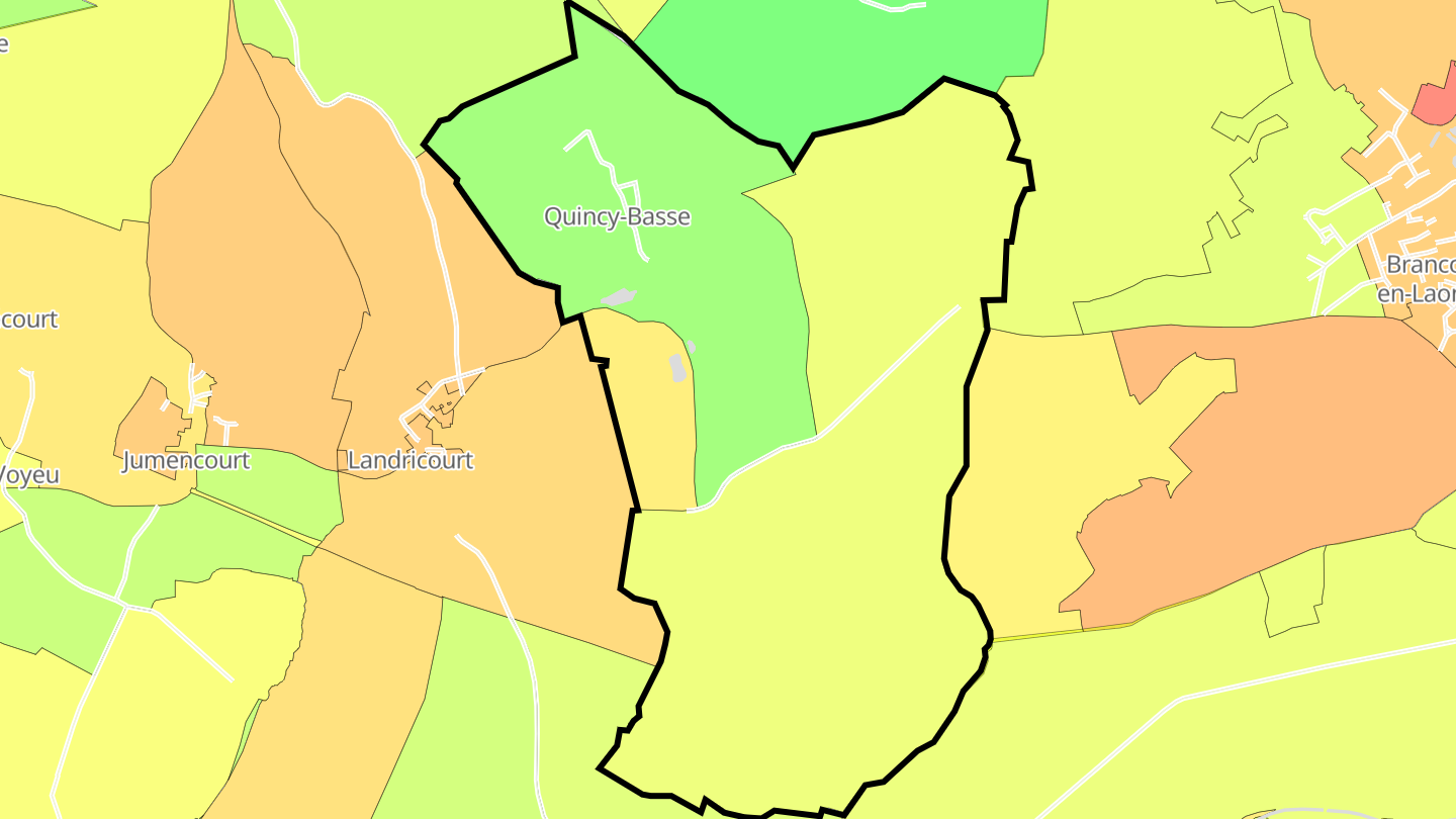 Carte des prix de l'immobilier Quincy-Basse