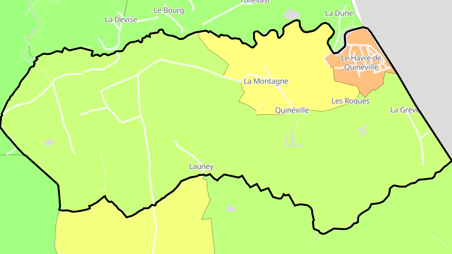 Carte des prix de l'immobilier Quinéville