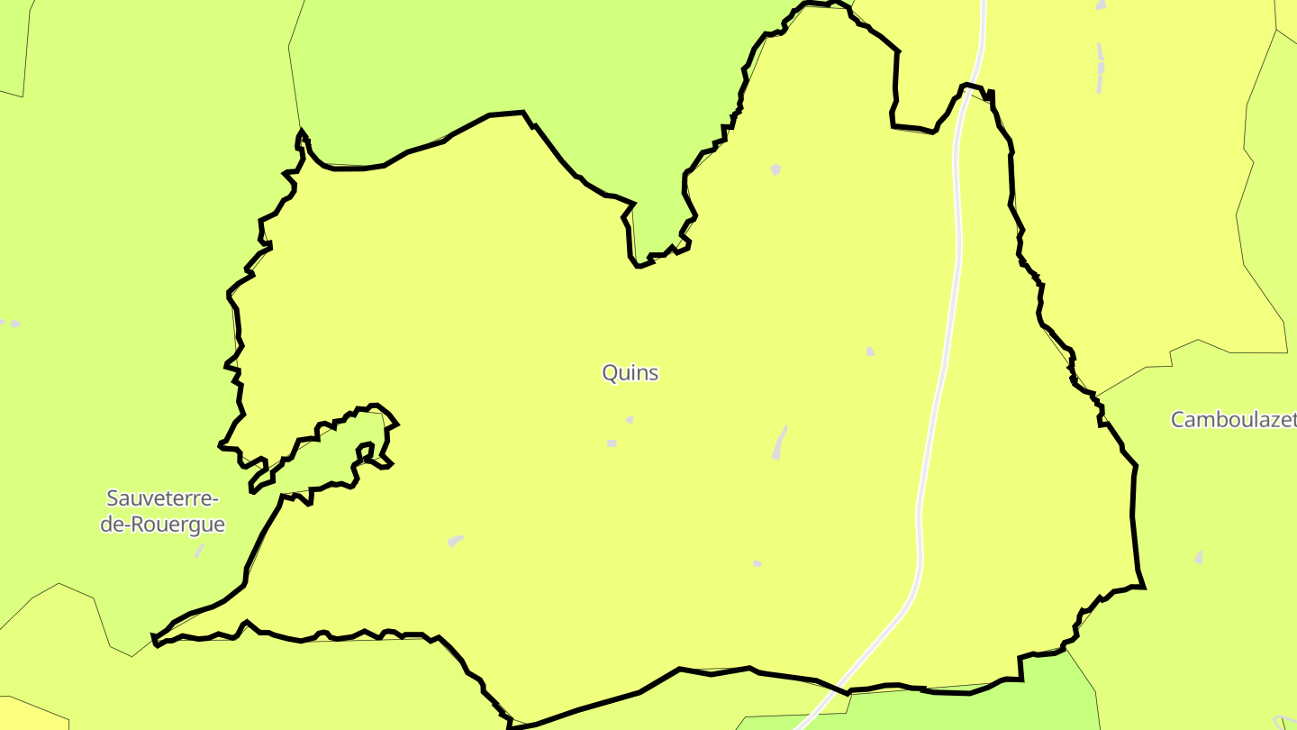 Carte des prix de l'immobilier Quins