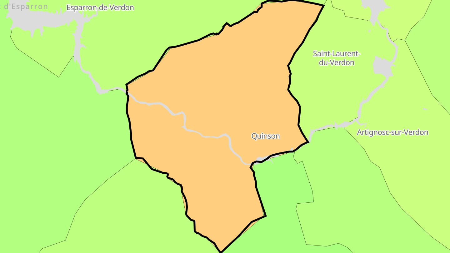 Carte des prix de l'immobilier Quinson