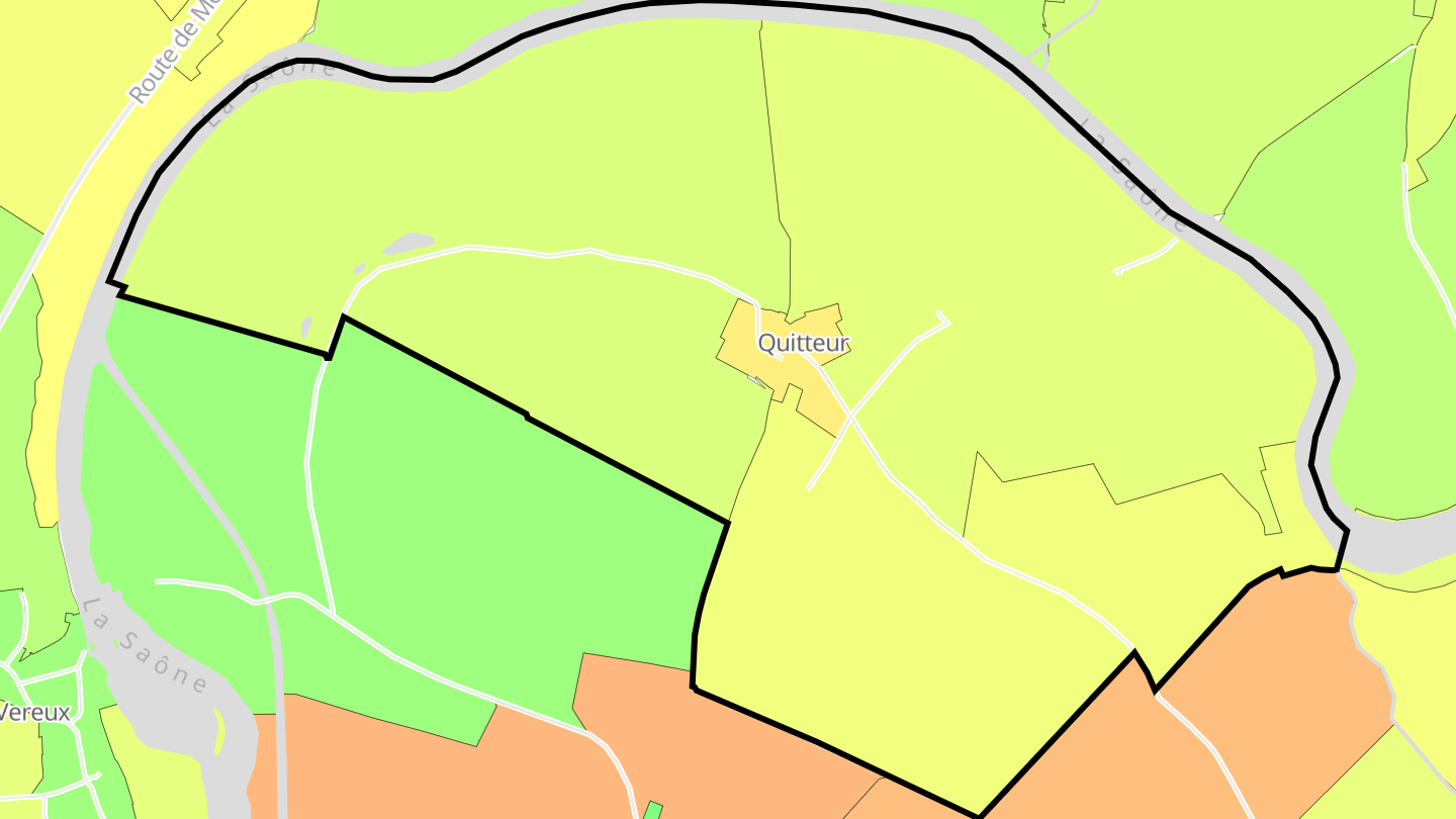 Carte des prix de l'immobilier Quitteur