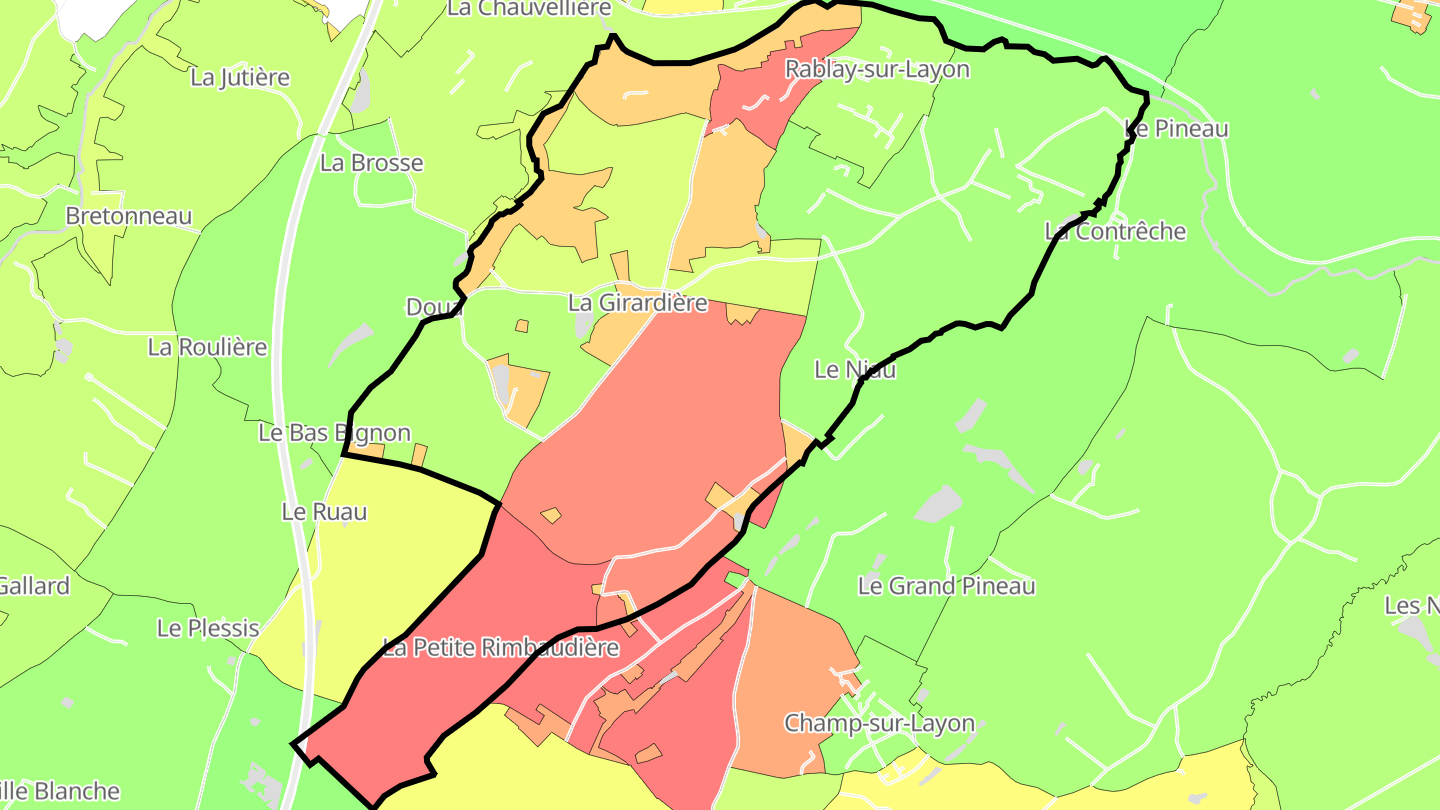 Carte des prix de l'immobilier Rablay-sur-Layon