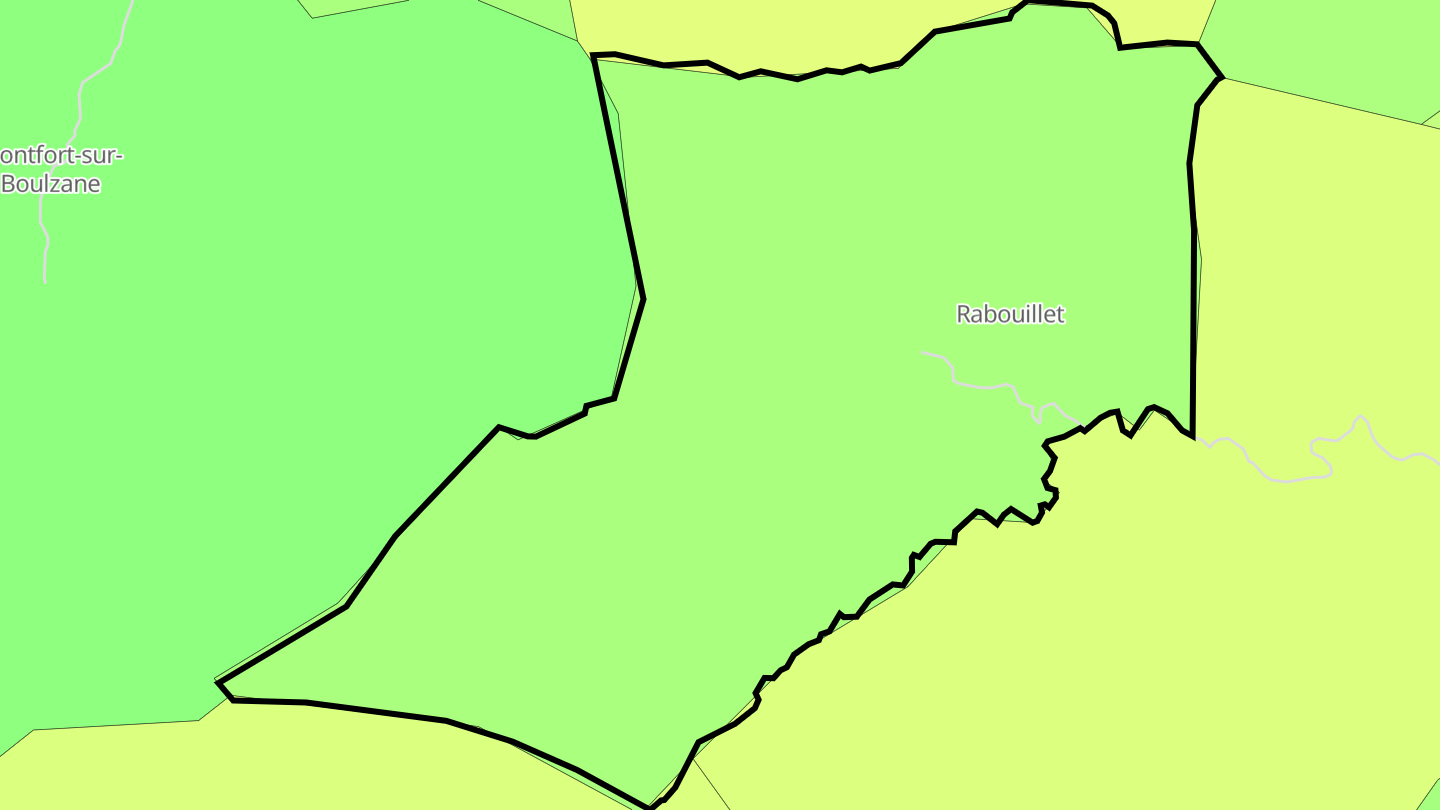 Carte des prix de l'immobilier Rabouillet
